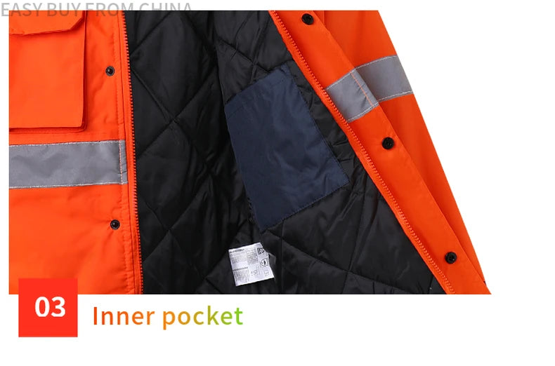Men's Hi Vis Winter Safety Parka