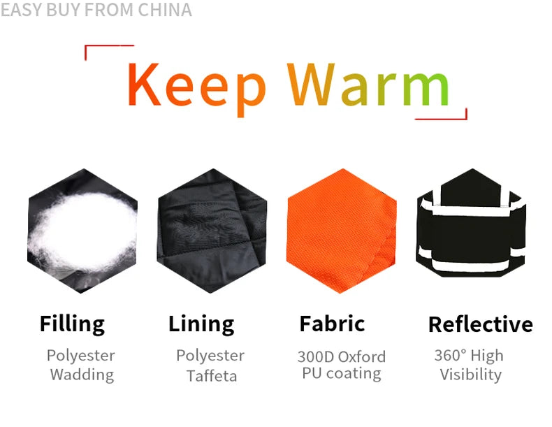 Men's Hi Vis Winter Safety Parka