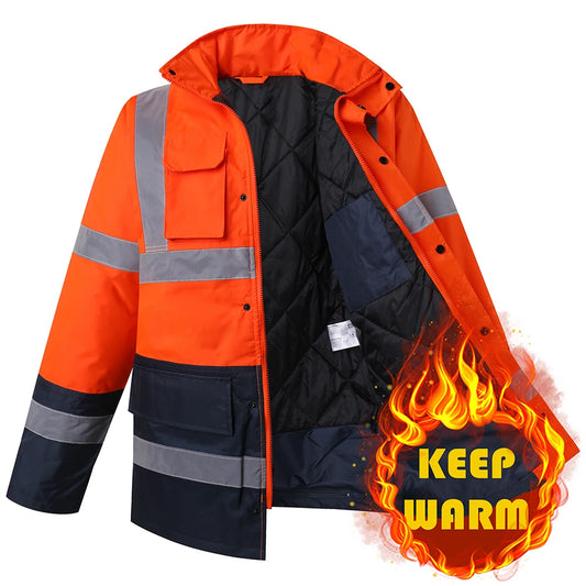 Men's Hi Vis Winter Safety Parka