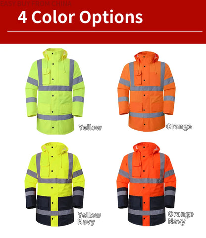Men's Hi Vis Winter Safety Parka