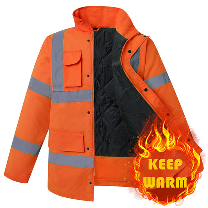Men's Hi Vis Winter Safety Parka