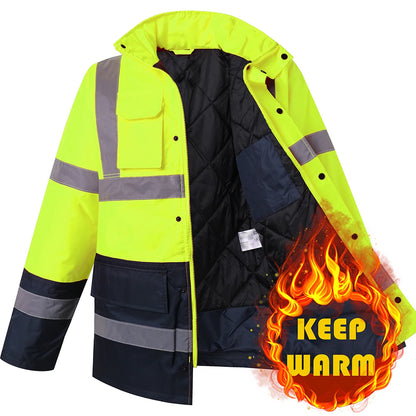 Men's Hi Vis Winter Safety Parka